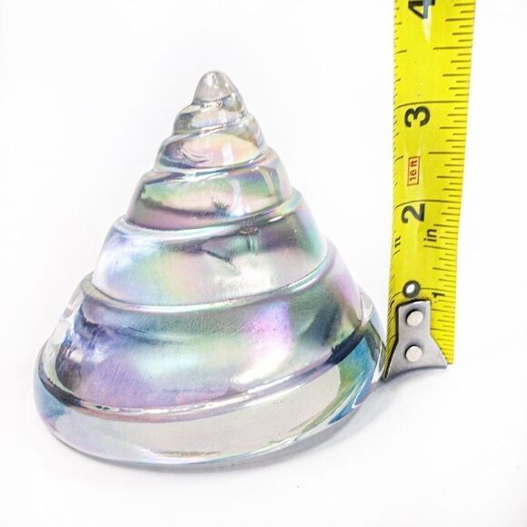 VTG Sylvestri Large Crystal Nautilus Shell Paperweight - Picture 9 of 11